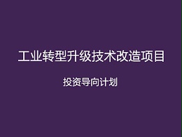 安徽省工业转型升级技术改造项目投资导向计划申报条件