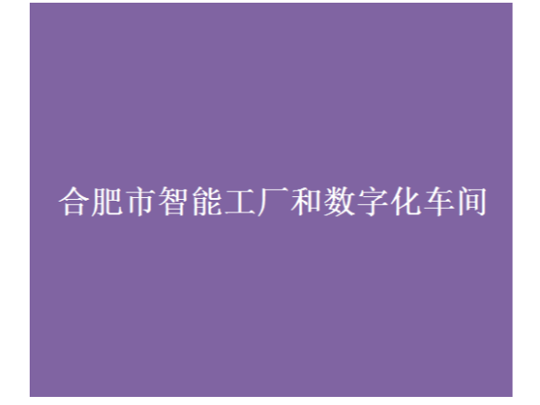 合肥市智能工厂和数字化车间认定条件