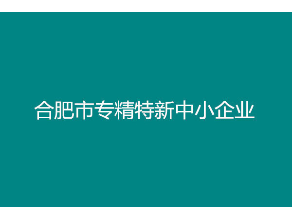 合肥市专精特新申报认定条件