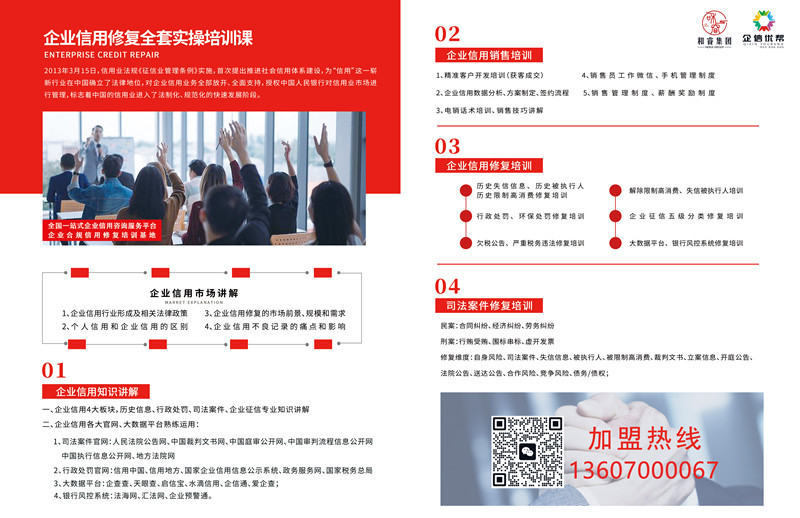 企业信用修复招商加盟02